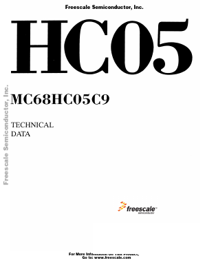 MC68HC05C9P Datasheet PDF Freescale Semiconductor