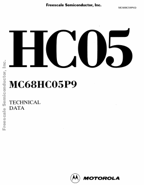 MC68HC05P9P Datasheet PDF Freescale Semiconductor