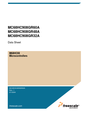 MC68HC908GR60A Datasheet PDF Freescale Semiconductor