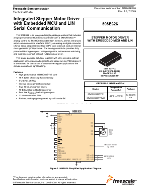 MM908E626AVEK Datasheet PDF Freescale Semiconductor
