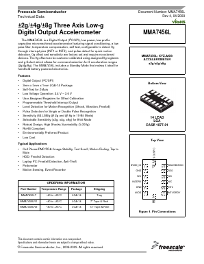 MMA7456LR2 Datasheet PDF Freescale Semiconductor