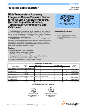 MPXH6250A6U Datasheet PDF Freescale Semiconductor