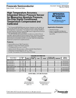 MPXH6250A Datasheet PDF Freescale Semiconductor