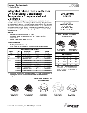 MPXV5004G Datasheet PDF Freescale Semiconductor