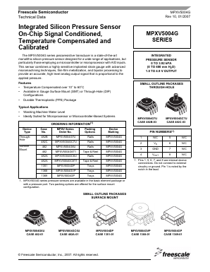 MPXV5004GC6T1 Datasheet PDF Freescale Semiconductor