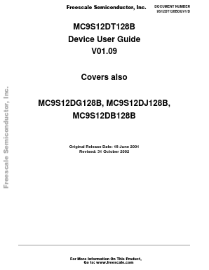 MC9S12DJ128BCFU Datasheet PDF Freescale Semiconductor