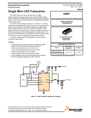 MC33897CTEF Datasheet PDF Freescale Semiconductor