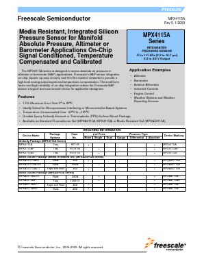 MPXA4115A Datasheet PDF Freescale Semiconductor