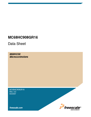 MC908GR16CFJE Datasheet PDF Freescale Semiconductor