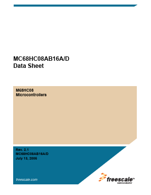 MC68HC08AB16A Datasheet PDF Freescale Semiconductor