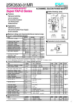 2SK3530-01MR Datasheet PDF Fuji Electric