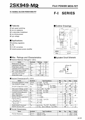 2SK949 Datasheet PDF Fuji Electric