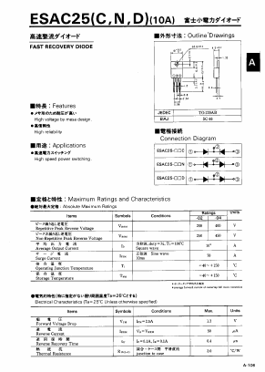 ESAC25-02D Datasheet PDF Fuji Electric