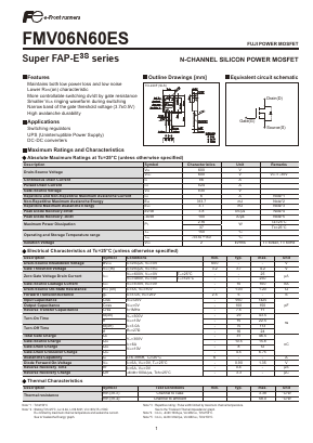 FMV06N60ES Datasheet PDF Fuji Electric