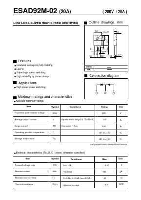 ESAD92M-02 Datasheet PDF Fuji Electric