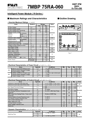 7MBP75RA-060 Datasheet PDF Fuji Electric
