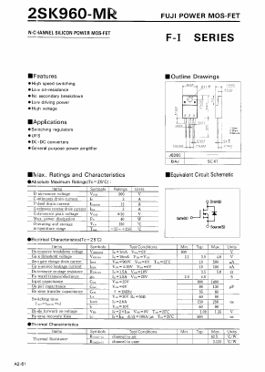 K960-MR Datasheet PDF Fuji Electric