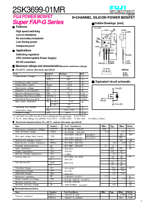 2SK3699-01MR Datasheet PDF Fuji Electric