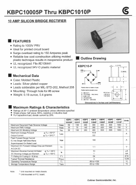 KBPC10005P Datasheet PDF Fuji Electric