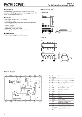 FA7613CE Datasheet PDF Fuji Electric