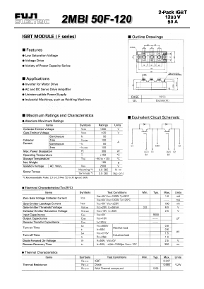 2MBI50F-120 Datasheet PDF Fuji Electric