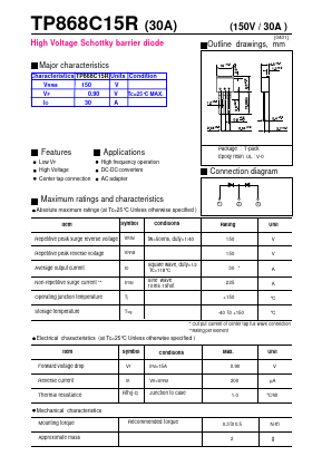 TP868C15R Datasheet PDF Fuji Electric