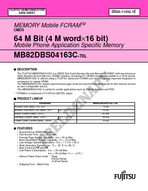 MB82DBS04163C Datasheet PDF Fujitsu