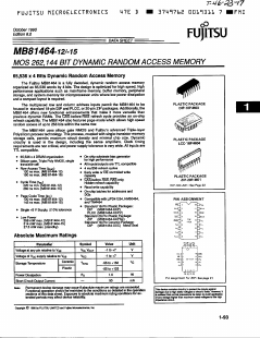 MB81464-12 Datasheet PDF Fujitsu