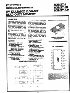 MBM2716 Datasheet PDF Fujitsu