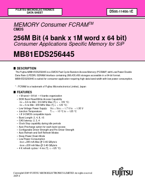 MB81EDS256445 Datasheet PDF Fujitsu