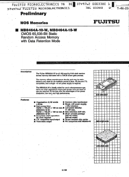 MB8464A Datasheet PDF Fujitsu