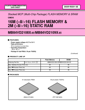 MB84VD2108X-85-PTS Datasheet PDF Fujitsu