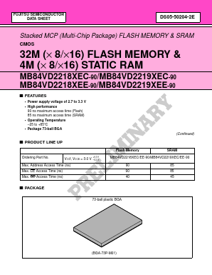 MB84VD22192EC Datasheet PDF Fujitsu