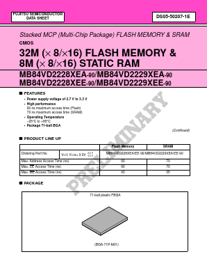 MB84VD2228XEA Datasheet PDF Fujitsu