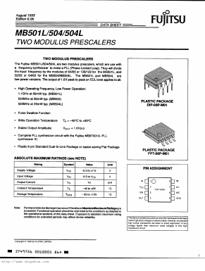 MB501L Datasheet PDF Fujitsu