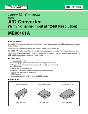 MB88101A Datasheet PDF Fujitsu