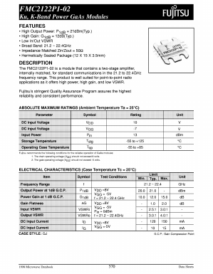 FMC2122P1-02 Datasheet PDF Fujitsu