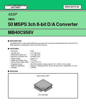 MB40C958V Datasheet PDF Fujitsu