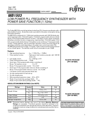 MB1503PF Datasheet PDF Fujitsu