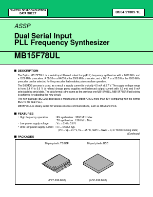 MB15F78UL Datasheet PDF Fujitsu