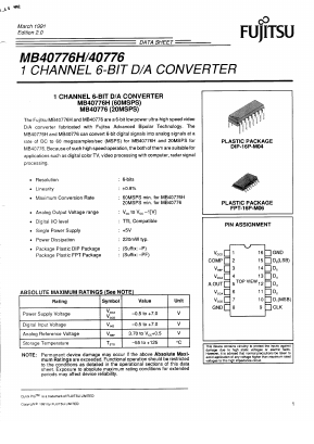 MB40776PF Datasheet PDF Fujitsu