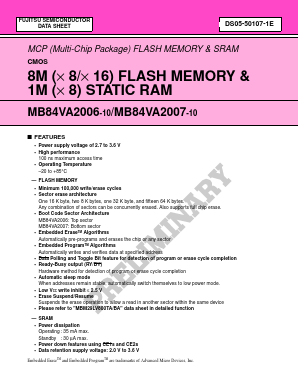 MB84VA2007-10 Datasheet PDF Fujitsu
