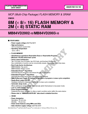 MB84VD2002-10 Datasheet PDF Fujitsu