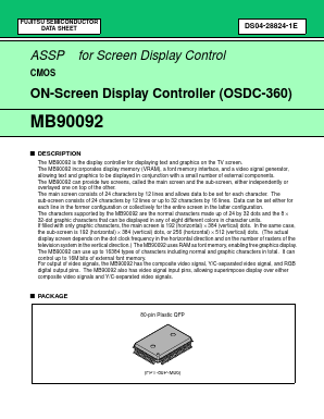 MB90092 Datasheet PDF Fujitsu