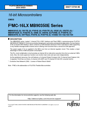 MB90351EPMC Datasheet PDF Fujitsu