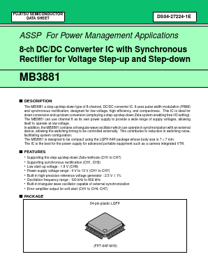 MB3881PFF Datasheet PDF Fujitsu