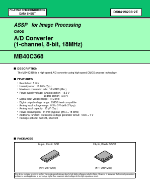 MB40C368PF Datasheet PDF Fujitsu