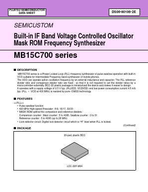 MB15C700PV Datasheet PDF Fujitsu