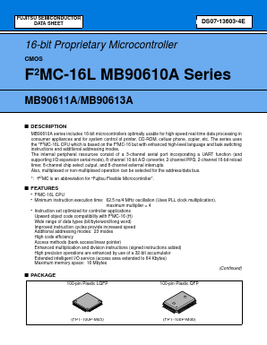 MB90611APF Datasheet PDF Fujitsu