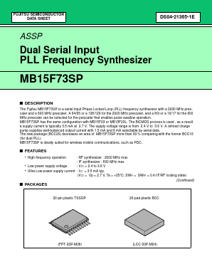 MB15F73SP Datasheet PDF Fujitsu